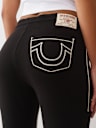 ROPE STITCH MID RISE BOOTCUT SWEATPANT