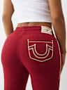 ROPE STITCH MID RISE BOOTCUT SWEATPANT