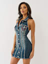 DENIM HALTER SUPER T DRESS