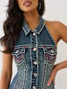DENIM HALTER SUPER T DRESS