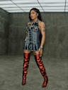 DENIM HALTER SUPER T DRESS