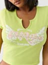 CRYSTAL WING V NOTCH TEE