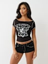 BOAT NECK VINTAGE BUDDHA TEE