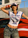 TRUE RELIGION X FORD CRYSTAL MUSTANG BABY TEE