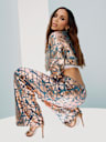 BOBBI CRACKED FOIL BAGGY JEAN