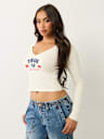LONG SLEEVE LOGO APPLIQUE BABY TEE