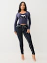 LONG SLEEVE LOGO APPLIQUE BABY TEE