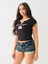 EMBROIDERED V NOTCH BABY TEE