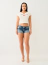 EMBROIDERED V NOTCH BABY TEE