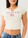 EMBROIDERED V NOTCH BABY TEE