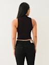 FLAG EMBROIDERED MOCK NECK TANK 