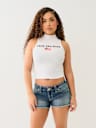 FLAG EMBROIDERED MOCK NECK TANK 