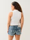 FLAG EMBROIDERED MOCK NECK TANK 