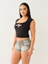 CHERRY SQUARE NECK BABY TEE