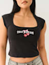 CHERRY SQUARE NECK BABY TEE