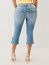 LOW RISE BUTTON HEM FLAP CAPRI 