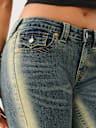 BECCA MID RISE FADED BOOTCUT JEAN