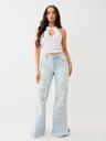DESTROYED RELAXED FLARE JEAN