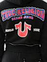 CROPPED BIG T ZIP HOODIE