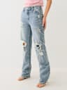 SARA HIGH RISE DISTRESSED STRAIGHT JEAN