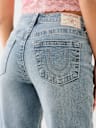 SARA HIGH RISE DISTRESSED STRAIGHT JEAN