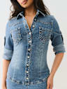 Y2K MINI DENIM SHIRT DRESS