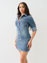 Y2K MINI DENIM SHIRT DRESS