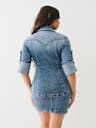 Y2K MINI DENIM SHIRT DRESS