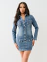 Y2K MINI DENIM SHIRT DRESS
