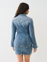Y2K MINI DENIM SHIRT DRESS