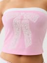 CRYSTAL BOW TUBE TOP