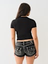CRYSTAL HEART NOTCH BABY TEE