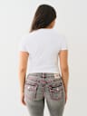 CRYSTAL HEART NOTCH BABY TEE