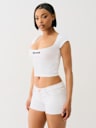 SEAMLESS SQUARE NECK CROP TOP