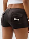VELOUR CRYSTAL LOW RISE SPICY SHORTS