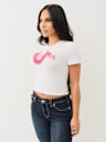 CRYSTAL HORSESHOE APPLIQUE BABY TEE