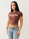 CRYSTAL HORSESHOE APPLIQUE BABY TEE