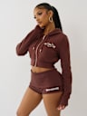 SUDADERA CON CAPUCHA ENCOGIDA DE CRISTAL