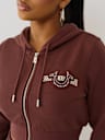 SUDADERA CON CAPUCHA ENCOGIDA DE CRISTAL