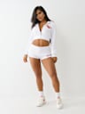 FOLDOVER RIBBED HOT SHORT