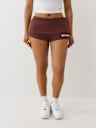 FOLDOVER RIBBED HOT SHORT