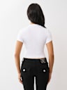 CRYSTAL WING SHORT SLEEVE BABY TEE