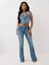 LACE UP DENIM VEST