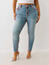 PLUS JENNIE MID RISE SUPER T CURVY SKINNY JEAN