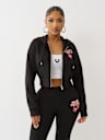 CHERRY SHRUNKEN ZIP HOODIE