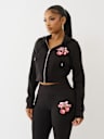 CHERRY SHRUNKEN ZIP HOODIE