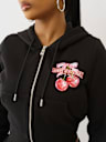 CHERRY SHRUNKEN ZIP HOODIE
