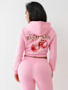 CHERRY SHRUNKEN ZIP HOODIE