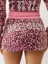 VELOUR LEOPARD MINI SKIRT