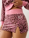 VELOUR LEOPARD MINI SKIRT